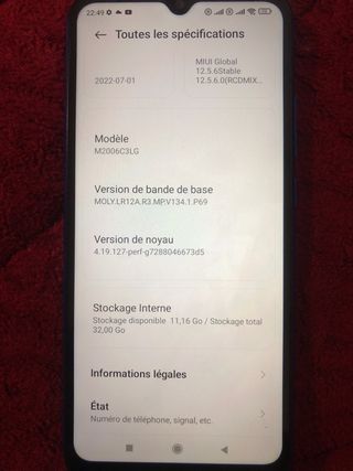 Telefono Redmi 9A 32 Go
