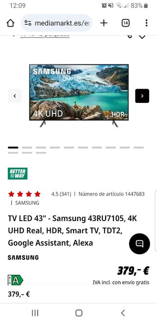 TV SAMSUNG 43 4K HDR