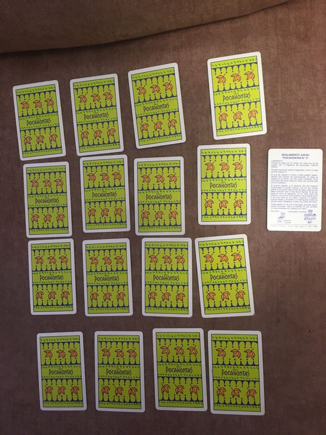 LOTE BARAJAS DE CARTAS POCAHONTAS 1995