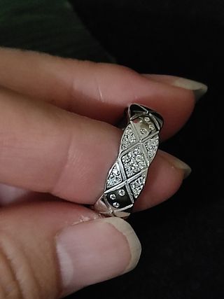 anillo de plata moissanita