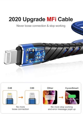 Cabe de carga para iPhone 3Unidades