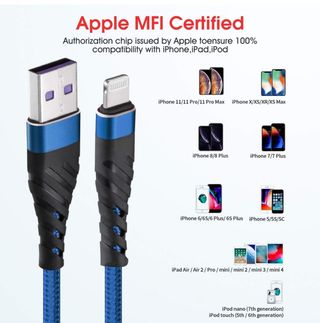 Cabe de carga para iPhone 3Unidades