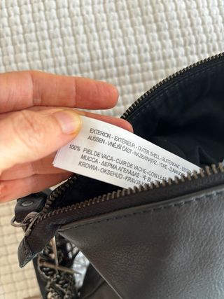 Bolso de mano grande de piel