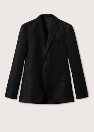 Americana MANGO traje slim fit lino