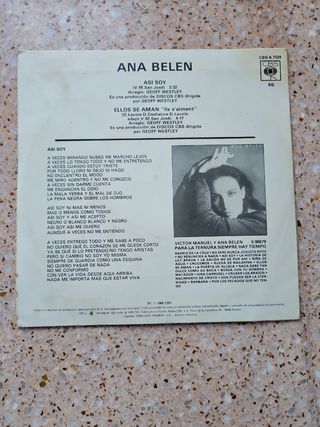 Disco de vinilo Ana Belén single
