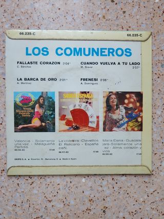 Disco Single vinilo Los Comuneros 
