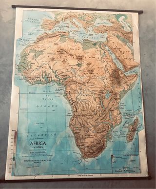 Grande mappa patete vintage Africa