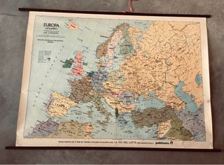 mappa vintage parete Europa