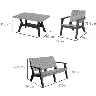 Set Tavolino e Sedie da Giardino, Salotto da Ester