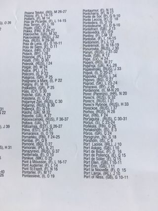 Grande mappa stradario Europa vintage