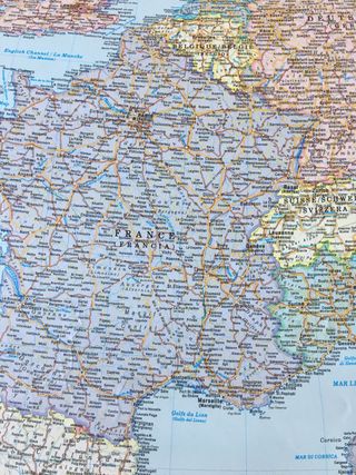 Grande mappa stradario Europa vintage