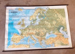Grande mappa parete Europa vintage