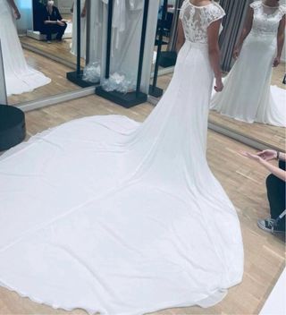 Vestido novia de rosa clara