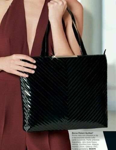 Borsa nera lucida nuova