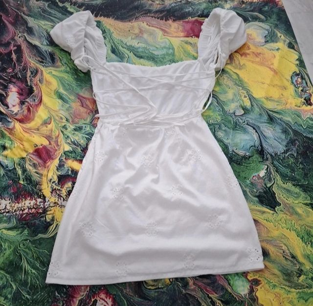 Vestido Zara Swiss Bordado Branco