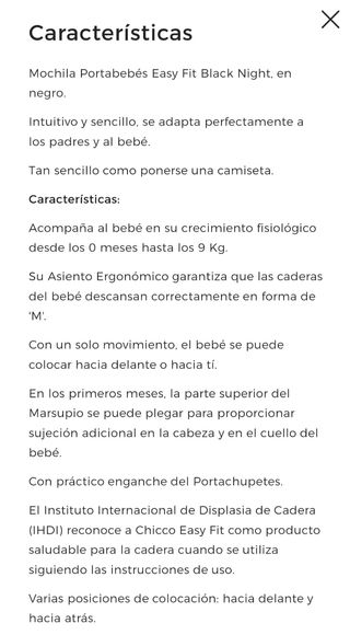 Mochila portabebés Chicco