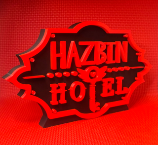 Letrero Hazbin Hotel