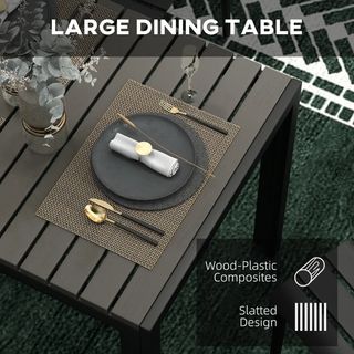 Set da Giardino con Tavolo e 4 Sedie Impilabili i