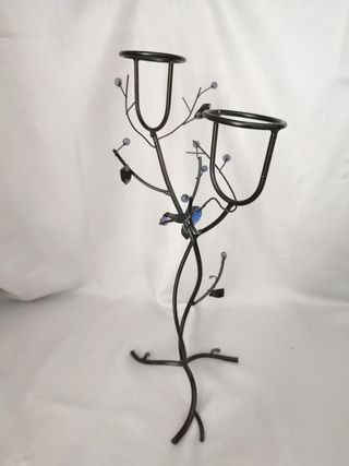 Portacandele in ferro battuto