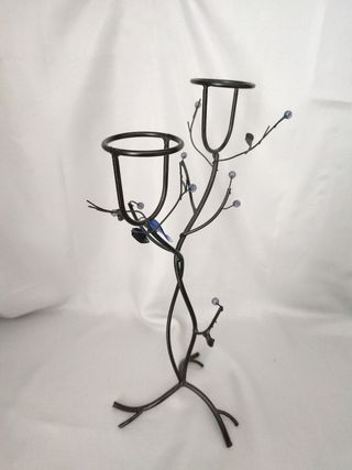 Portacandele in ferro battuto