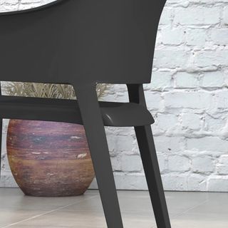 Set 4 Sedie da Giardino in Plastica Impilabili con