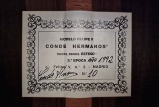 Guitarra Hermanos Conde 1992, Rio