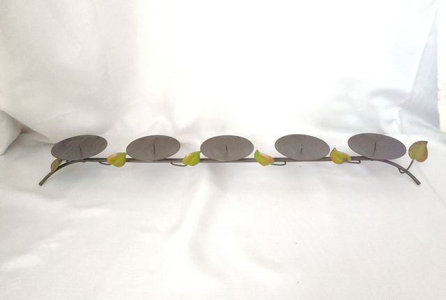 Portacandele in ferro battuto