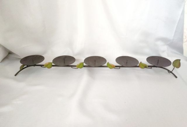 Portacandele in ferro battuto