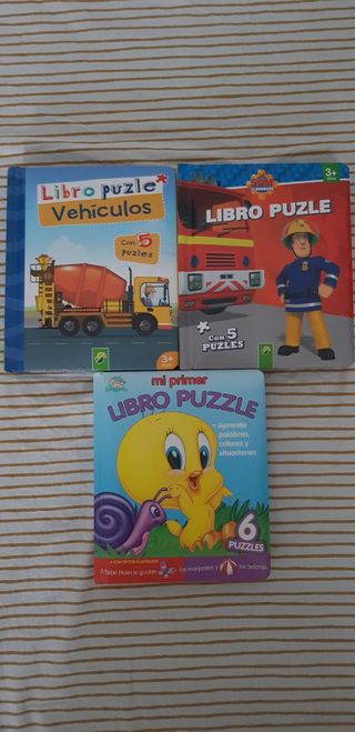 3 libros puzzle para niñ@s