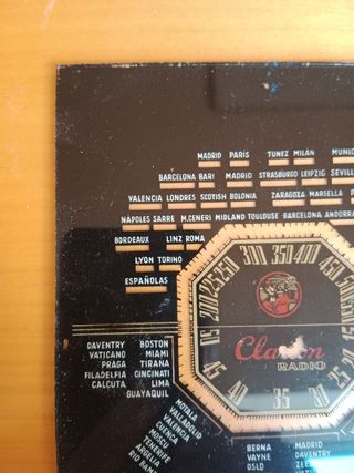 Dial cristal Clarion Radio original antiguo