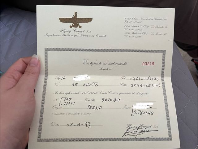 Tappeto persiano sarugh