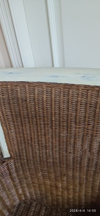 Butaca madera y ratán