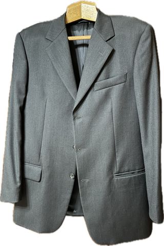 Giacca vintage uomo grigio scuro