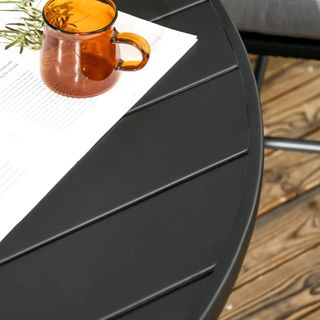 Tavolo da Giardino Rotondo per 4 Persone con Foro