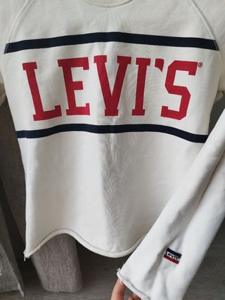 Sudadera crop crema corta Levis