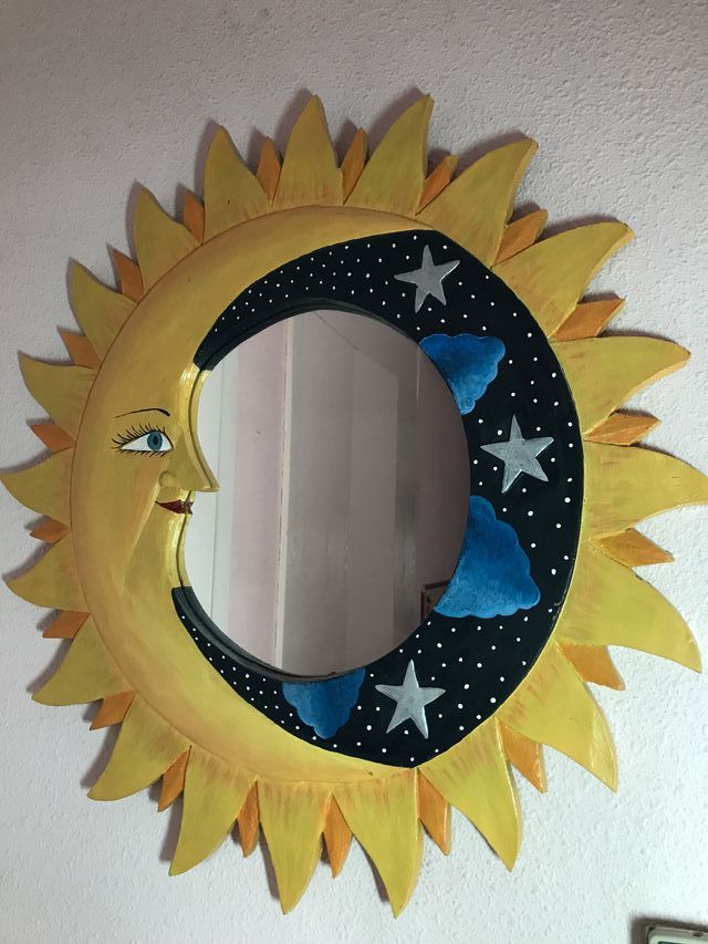 Espejo Sol y Luna artesanal