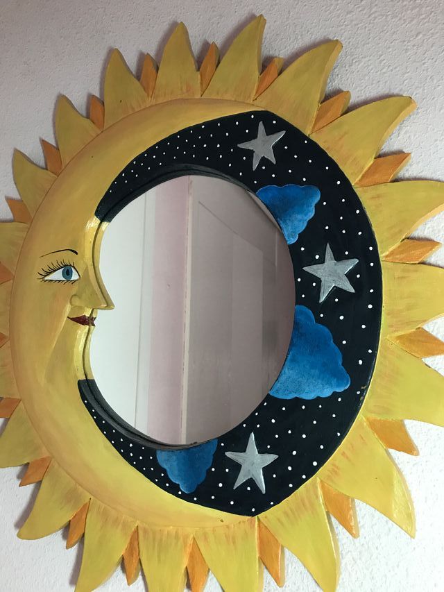Espejo Sol y Luna artesanal