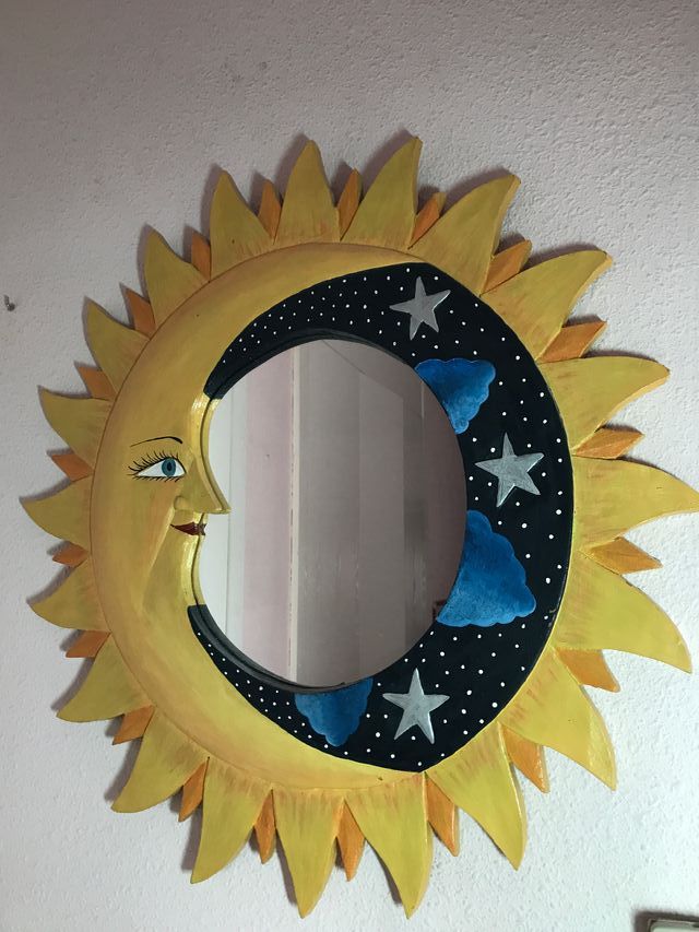 Espejo Sol y Luna artesanal