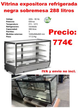VITRINA REFRIGERADA SOBREMESA 235 LITROS