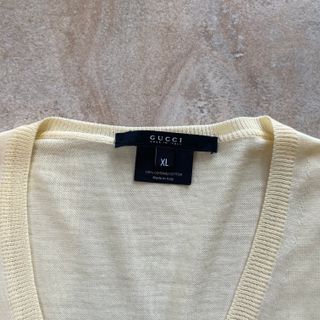 Pullover Gucci Uomo XL Giallo Paglierino Cotone