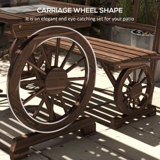 Set da Giardino 3 Pezzi in Legno di Pino con 1 Tav