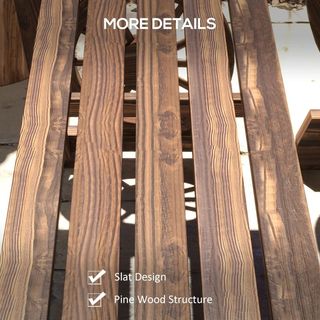 Set da Giardino 3 Pezzi in Legno di Pino con 1 Tav