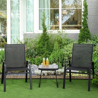 Set da Giardino 3 Pezzi con Tavolino e 2 Sedie Imp