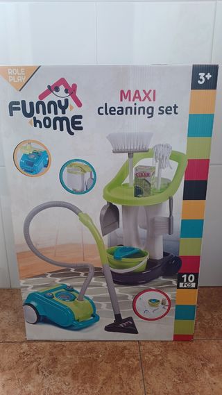 Carrito limpieza infantil con aspirador