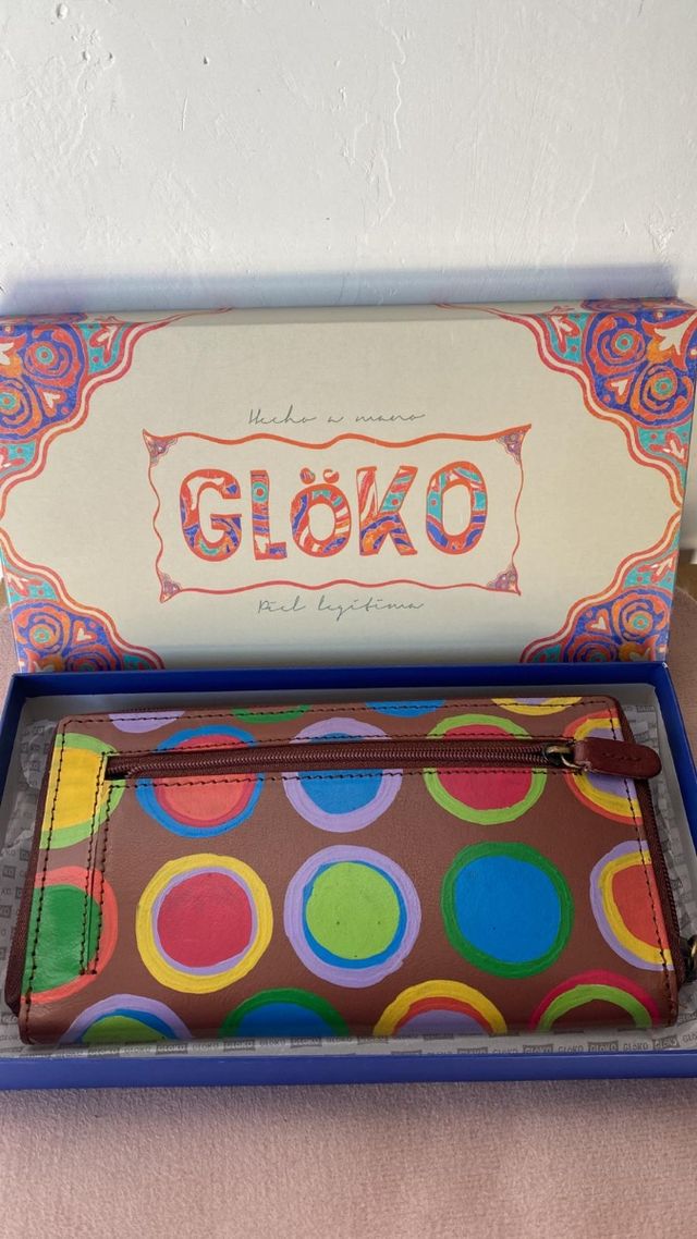 Cartera de piel Gloko