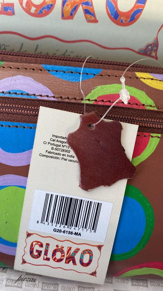 Cartera de piel Gloko