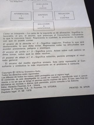 Cartas de tarot Doménico Balbi ✨ Fournier