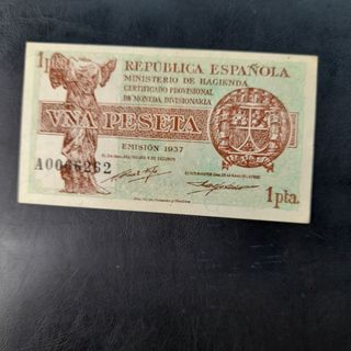 Billete 1 peseta 1937