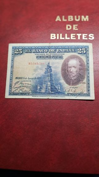 Billete 25 pesetas 1928
