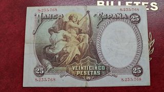 Billete 25 pesetas 1931